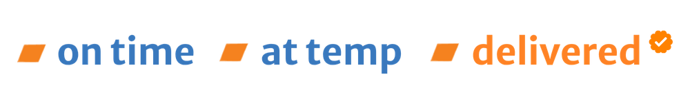 on time at temp delivered logo